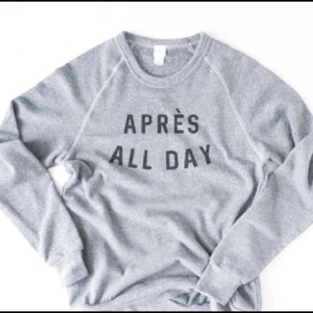 "APRÉS ALL DAY” Crew Neck Sweatshirt Dress